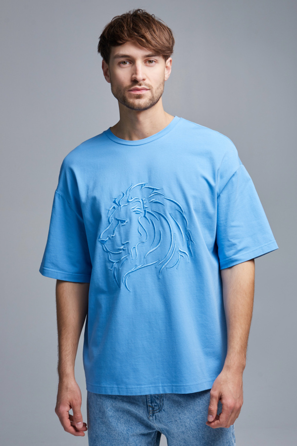 футболка Leo blue / под заказ
